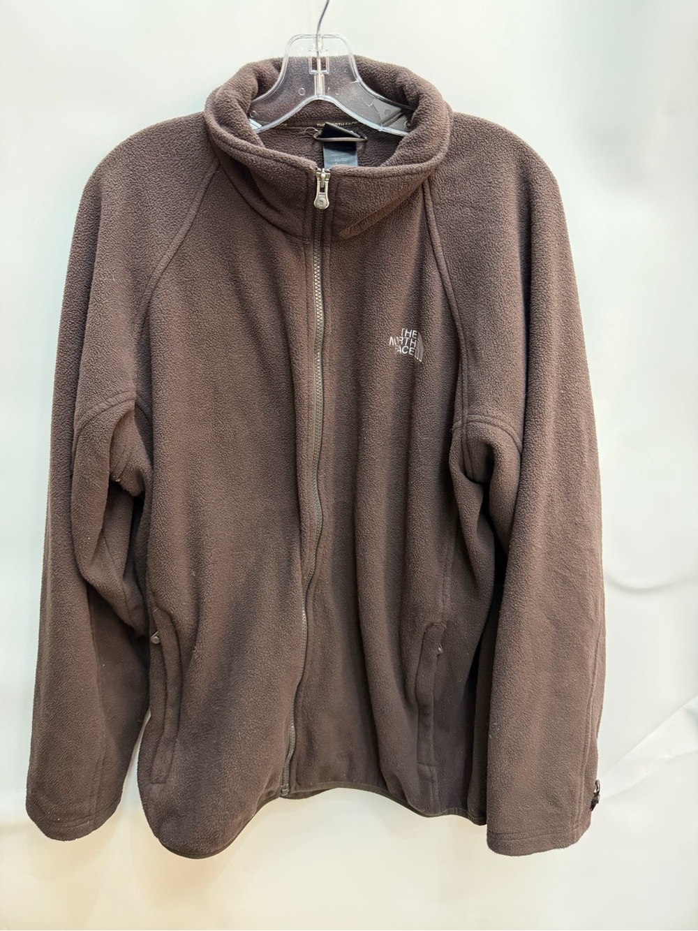 The North Face Dark Brown Fleece Zip Jacket Mens size XL